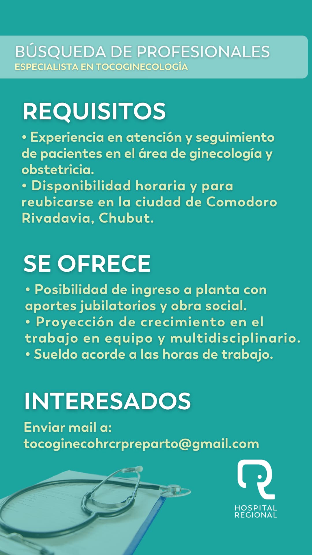 Busqueda laboral Sta Cruz