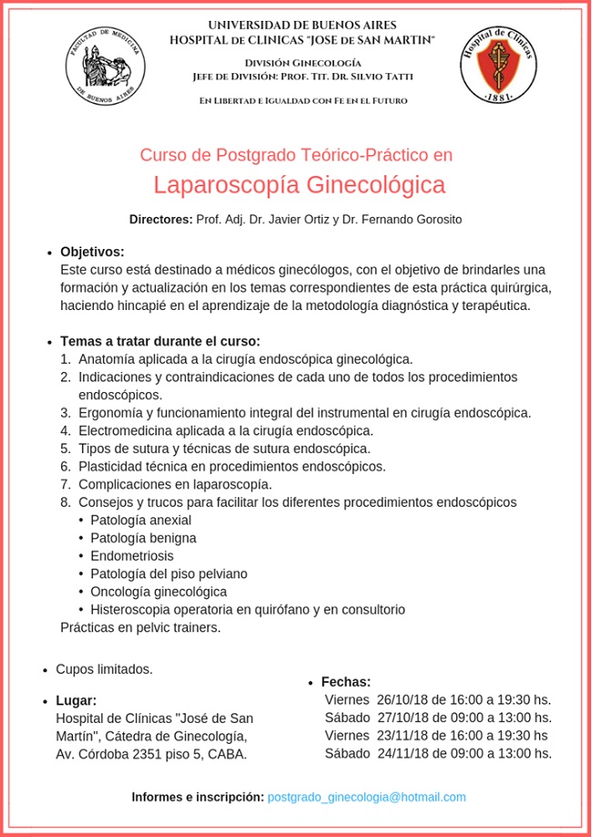 Curso Laparo Ginecologica