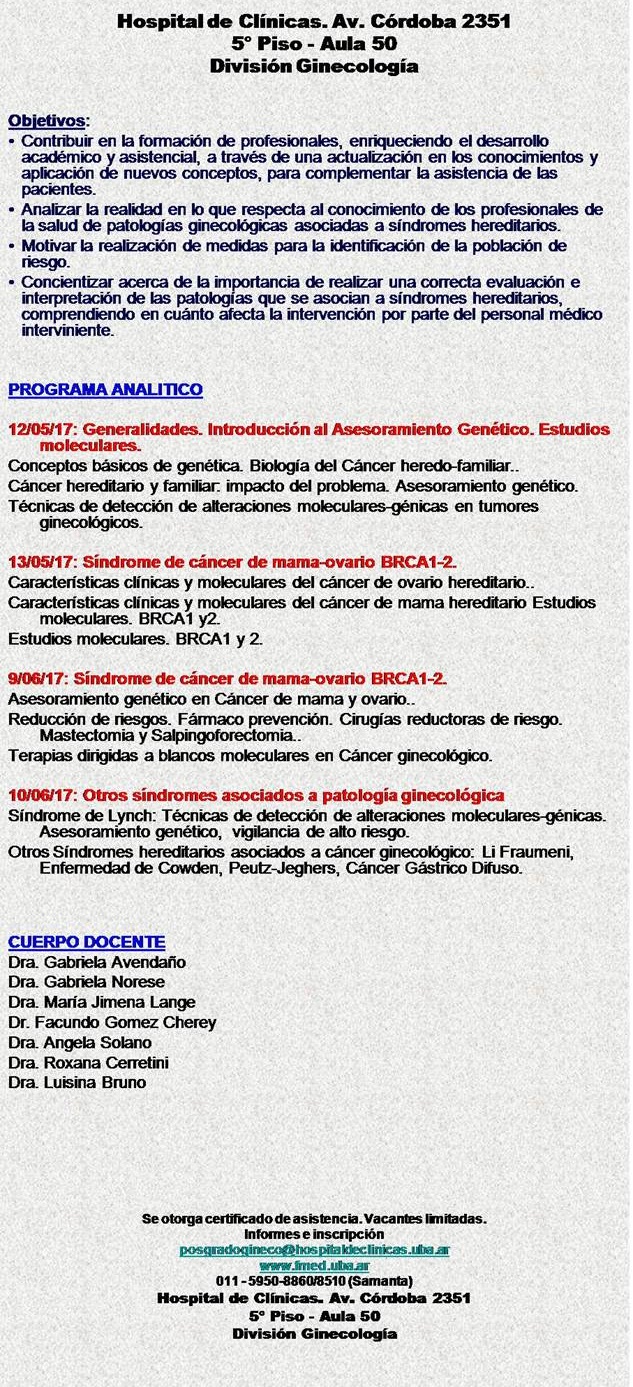 Cursos UBA 2017-2