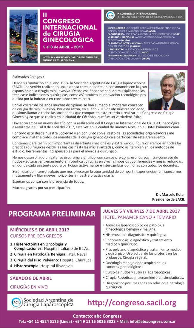 Flyer Congreso SACiL 2017