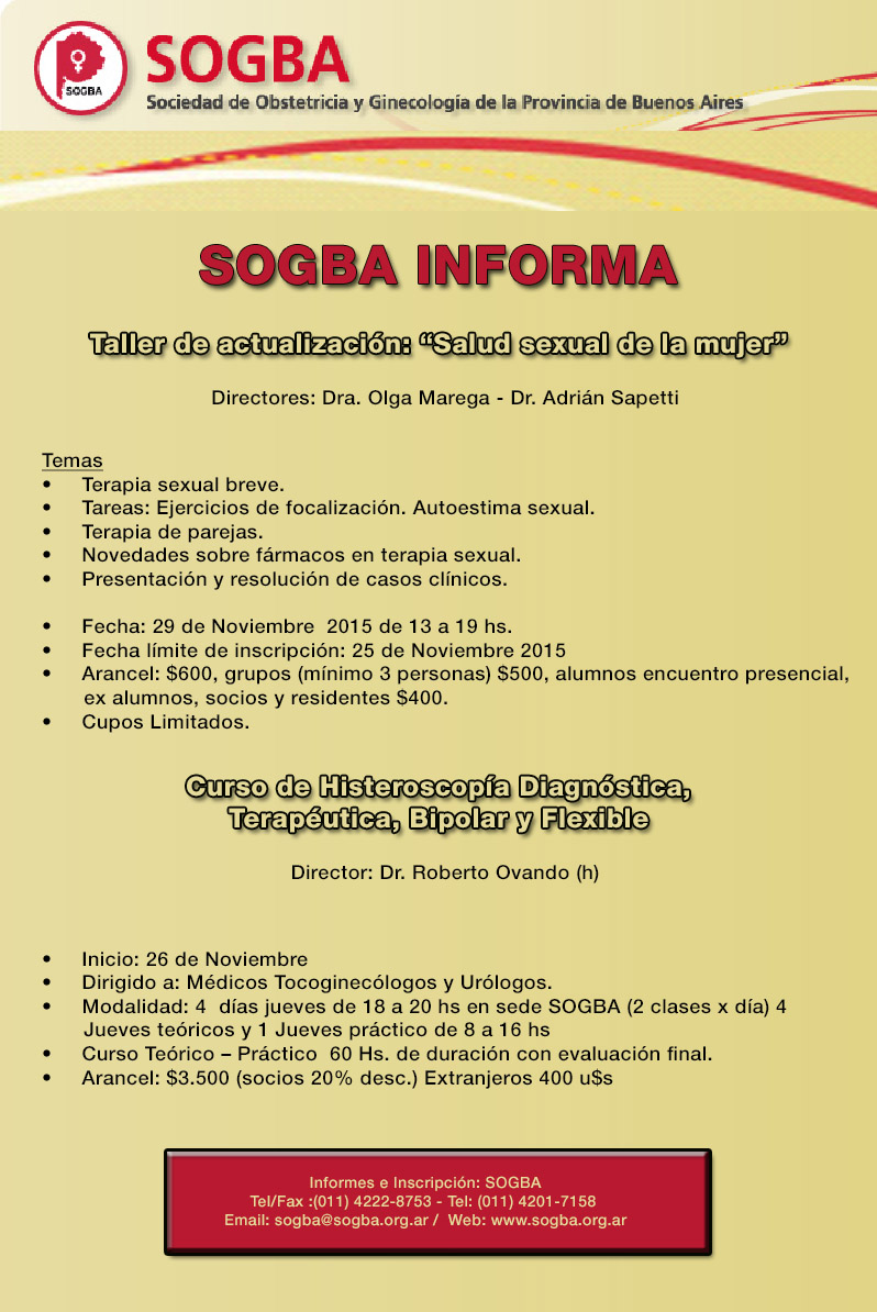 Taller y Curso SOGBA