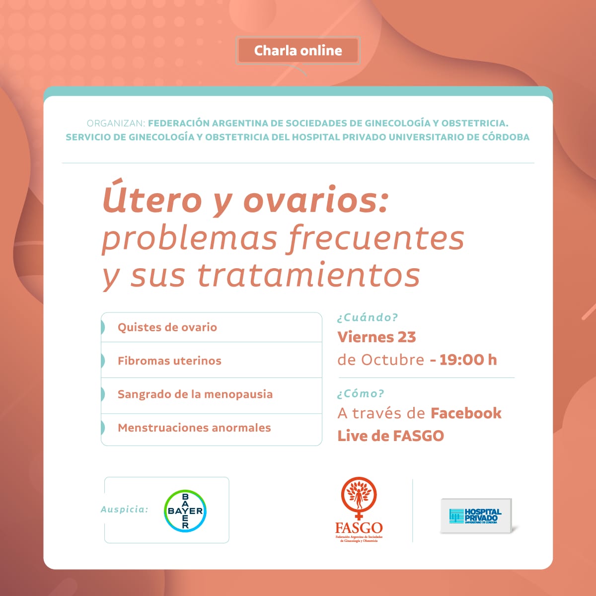 WEBINAR  PROBLEMAS UTERO  Y OVARIOS.